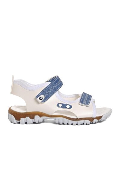 ŞİRİNGENÇ Тъмносини дънкови бели сандали за момче