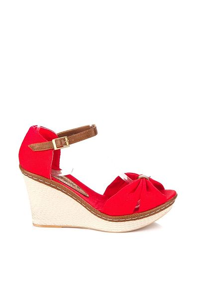Fox Shoes Red Women's Wedge Heeled Shoes 9674040505