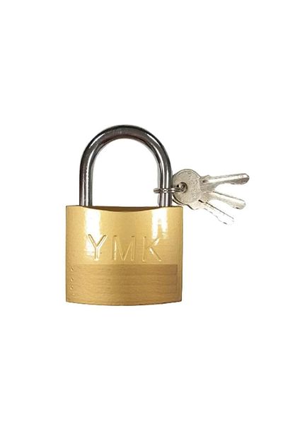 YMK Eco Yellow Painted Short Hook Padlock 32mm
