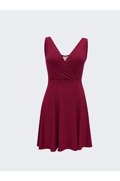 LC Waikiki Γυναικείο μαγιό Hijab μονόχρωμο V-Neck