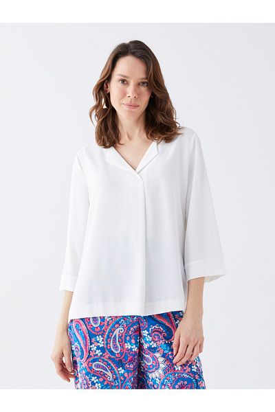 LC Waikiki Dámská rovná halenka Missing Collar