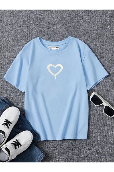 Machetta Tricou pentru copii oversize cu imprimeu Little Heart