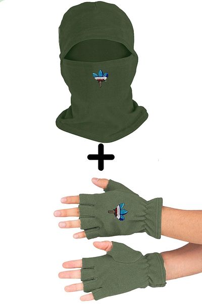 herotasarım Fleece Ice Cream Balaclava - Σετ κομμένα γάντια Bll3584
