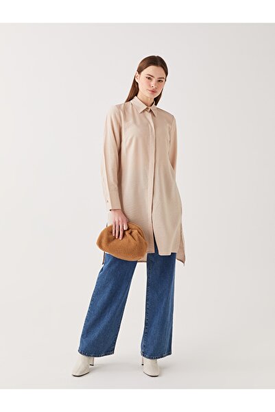 LC Waikiki Inggalléros sima, hosszú ujjú női tunika