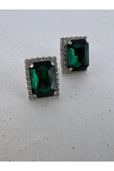 Venüs Accessory Renkli Taş Detaylı Çelik Küpe