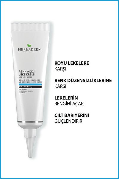 Herbaderm Color Lightening Blemish Cream for Face - 30 Spf, 55 m
