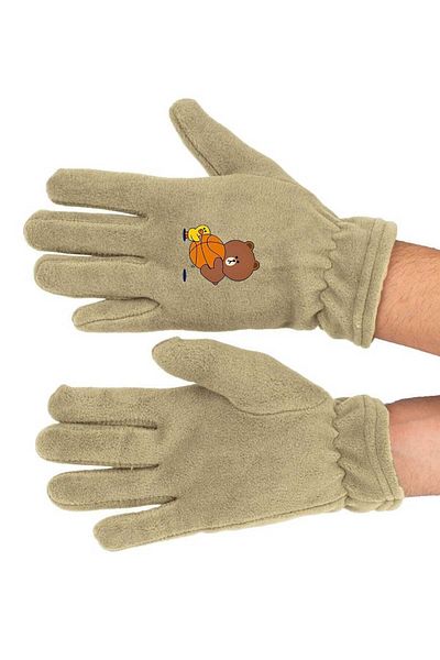 herotasarım Set mănuși lungi cu guler - Line Brown Friends Bll3833