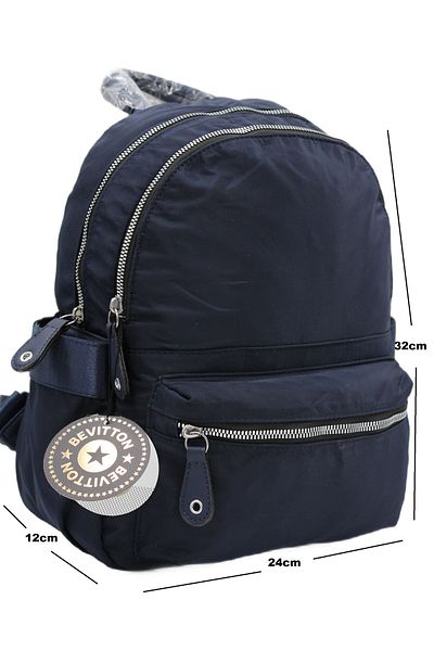 Bevitton Special Diagonel Fabric Women's Medium Size Imported Navy Blue Backpack 5350