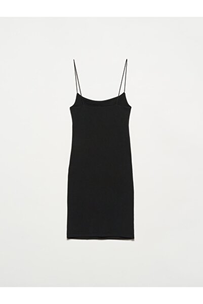 Dilvin 90364 Askılı Mini Elbise-siyah