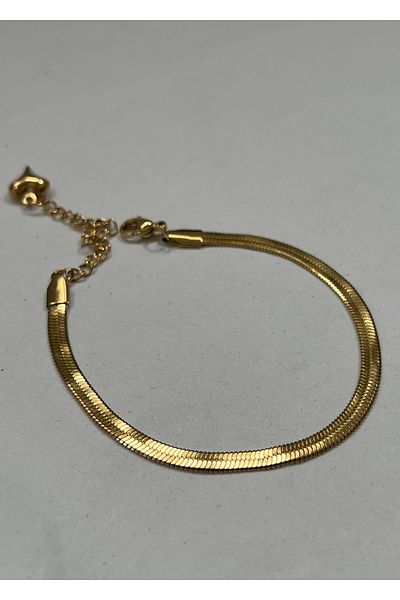 KİLİGİSTANBUL Steel Unisex Italian Chain Bracelet