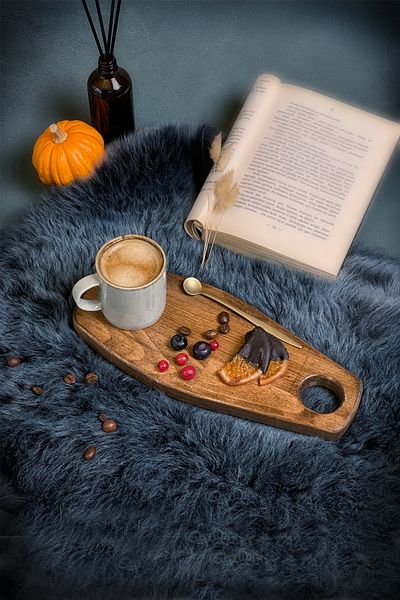 NOBLERAVEN DESIGN Wooden Coffee Presentation, Wooden Serving Board, Wooden Serving Plate, Wooden Cheese Plate