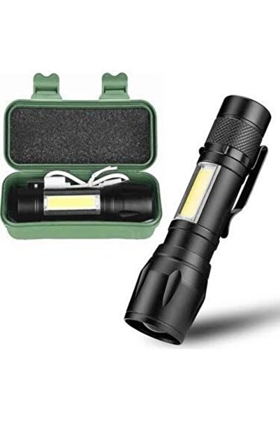 kar-bul Yeni Model Mini 3w 600lm Flaşörlü El Feneri 3 Mod Usb'den Şarj Imkanı...