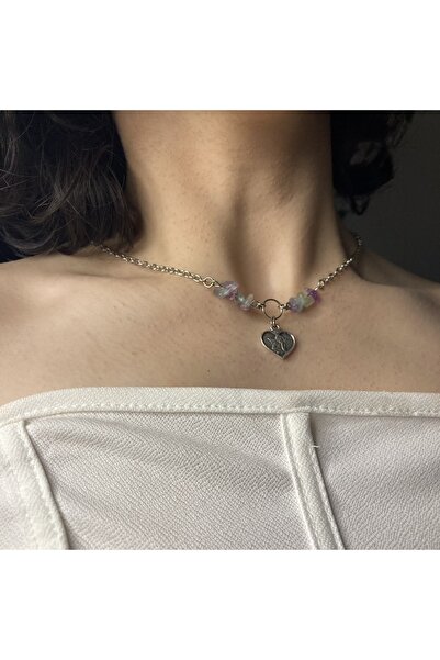 Lullaby Florit Fairycore Y2k Goth Hediyelik Tasarım Doğal Taş Kolye