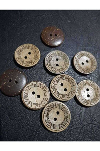 İMREN AKSESUAR Ξύλινο κουμπί Kokanat 32 Μέγεθος (2 εκ.) Σχέδιο με λέιζερ 1 Πακέτο 10 Τεμάχια