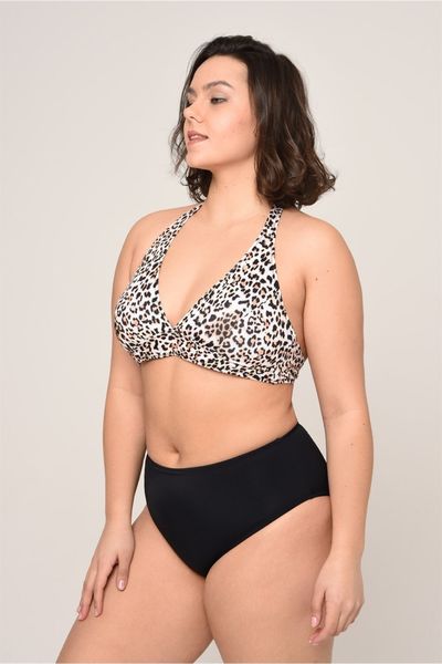 AQUAVİVA Women's Snake Pattern Plus Size Tightening Bikini Set