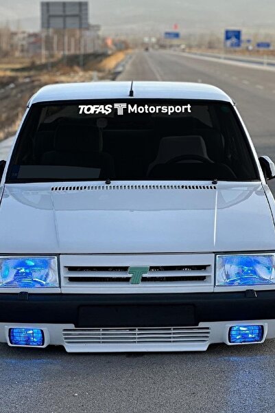 STİCKERCI BEY 50*5 Cm Tofaş Motorsport Araç Ön Cam Sticker Etiketi Kaplama Folyo Araç Modifiye Aksesuarı