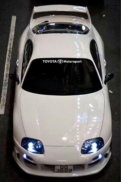 STİCKERCI BEY 50*5 Cm Toyota Motorsport Araç Ön Cam Sticker Etiketi Kaplama F...
