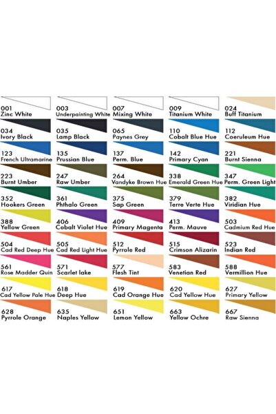 Daler Rowney Georgian Yağlı Boya 225ml Tüm Renkler Full Set 58'li Set