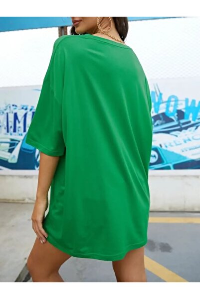 trendgar Salt Green Oversize T-shirt