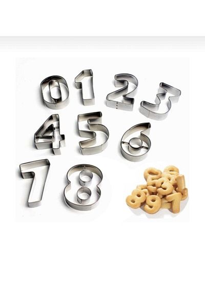 HAYATINIZI KOLAYLAŞTIRIN Number Cookie Biscuit Mold Set-9 Pieces