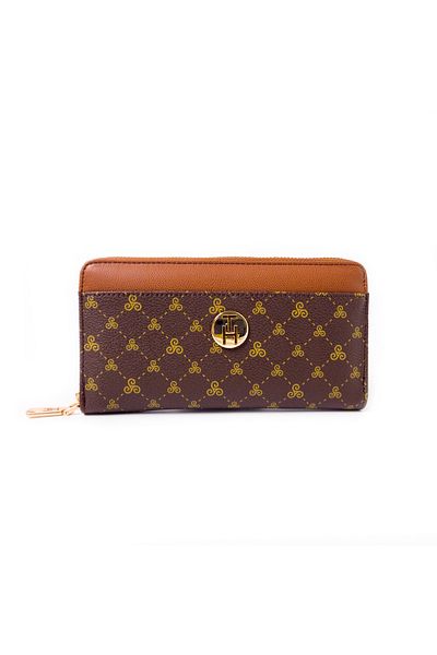 TH Women's Wallet & Card Holder Th-ys99-yc0004-l Brown Logo