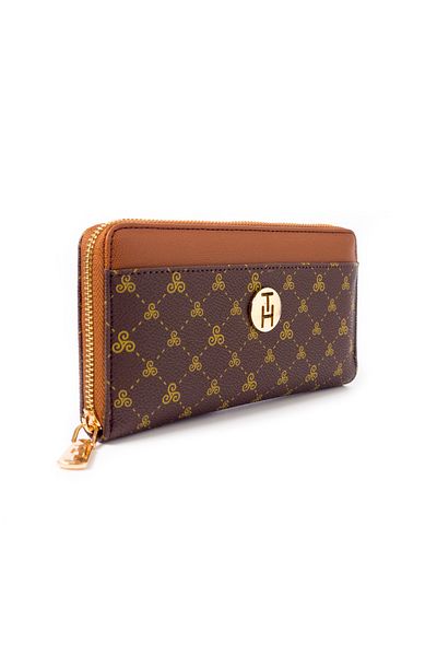 TH Women's Wallet & Card Holder Th-ys99-yc0004-l Brown Logo