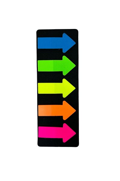 Noki Arrow Shaped Transparent Film Index (5 COLORS X 20 SHEETS)