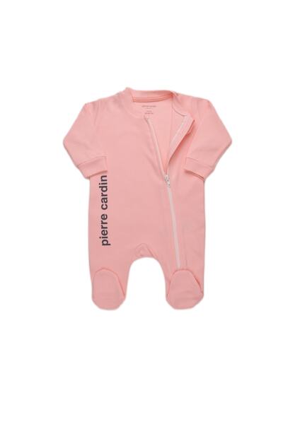 Pierre Cardin 100% Cotton Zippered Baby Rompers with Booties