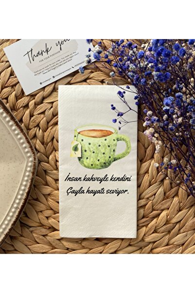 Rima Tasarım Konuşan Peçeteler 24'lü Paket - Kahve Ve Çay Ikram Şöleni