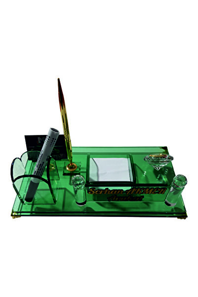 MERTKRİSTAL Kristal Masaüstü Isimlik Makam Odası M208