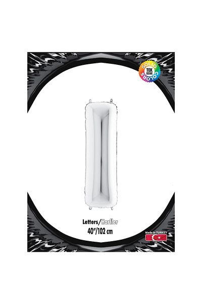 alsepeteavm Kikajoy Letter Foil Balloon 40" Silver -i-