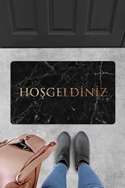 Evaşk Kapı Önü Paspası Vinil Kaymaz Tabanlı