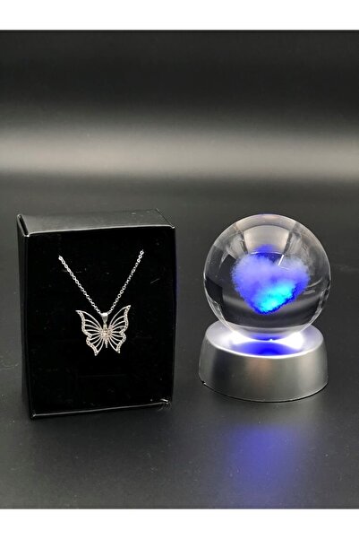 Masalsı Concept Renk Değiştiren Küre,kelebek Kolyesevgiliye Arkadaşa Anneye D...