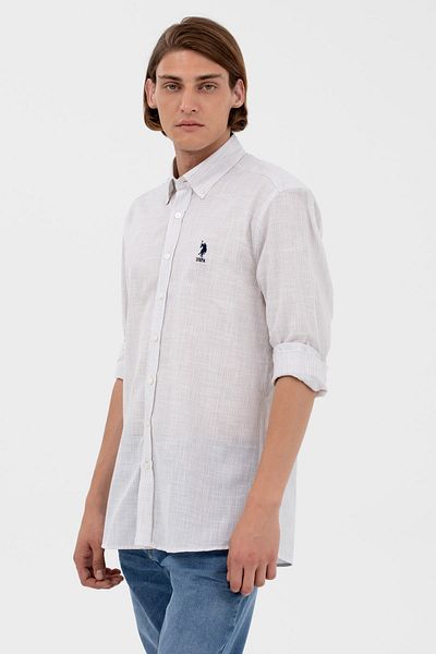 U.S. Polo Assn. Μακρυμάνικο ανδρικό πουκάμισο από 100% βαμβάκι 1575234