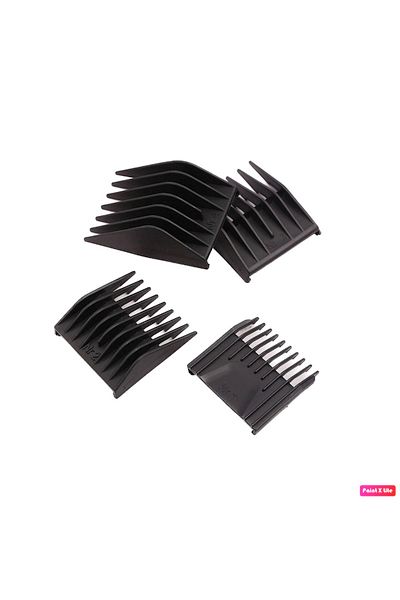 Moser 4 Pieces Hairdresser Set Shaving Set Machine Comb (1, 2, 3 AND 4 Numbers) Beard, Mustache Cutting Clipper Comb