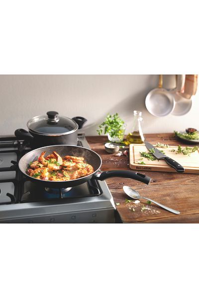 BALLARİNİ Bologna Granitium Saute Pot| Aluminum| 28 cm| Black