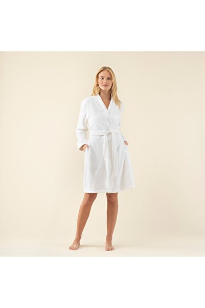 Chakra Chic Kadın Bornoz Beyaz