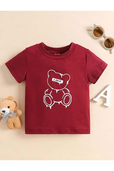 Machetta Tricou oversize pentru copii cu imprimeu A Bear Teddy Bear