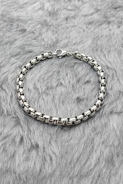 Chavin 6 mm21 cmGray Steel Men's Bracelet Er33-6