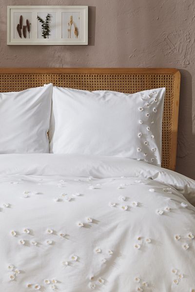 Karaca Home Lily 100% Cotton Double Embroidered Duvet Cover Set
