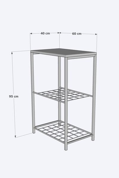 Cosargroup Çok Amaçlı Mutfak Rafı Çok Amaçlı Mutfak Bangosu Mikrodalga Fırın Dolabı 60x40 Bango Beyaz