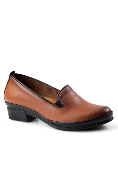 Scavia 083 Zenne Günlük Topuklu Taba Ayakkabı