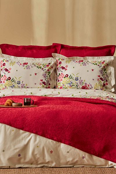 Karaca Home Set de vară dublu din bumbac Lisette Fuchsia