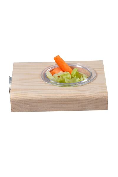 X-Perk Bird Perch with Feeding Holder Wood Perch Natural Wood