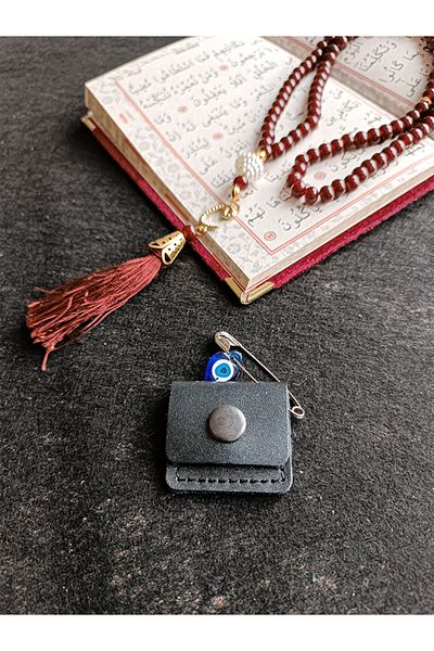 ViP GiFT Mini Doll Cevşen Prayer Pendant Amulet Genuine Leather Handmade Quadrangle