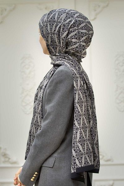 Vissona Γυναικείο σάλι Luxury Medina Silk Μαύρο