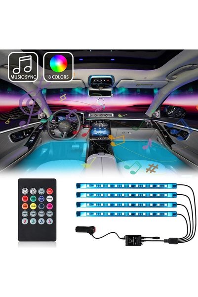 Ayışığıticaret Ayt Honda Civic Fc5 Uyumlu Rgb Ayak Altı Led Aydınlatma Sese D...