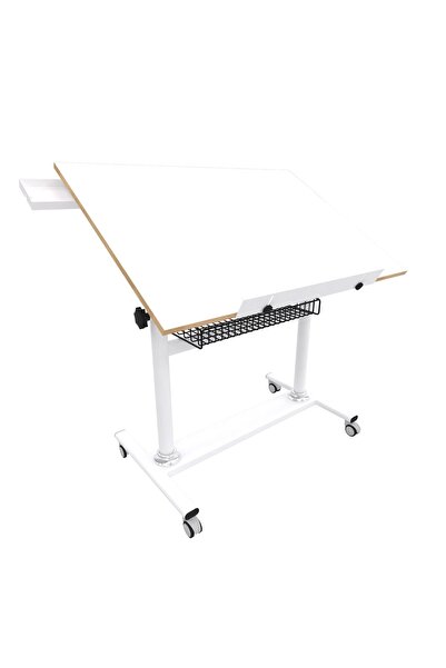 Panda 70x100 Tekerlekli Tablalı Teknik Proje Çizim Masası Sepetli Profesyonel