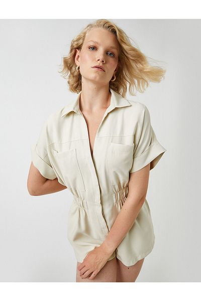 Koton Overall in Seidenoptik mit Shorts