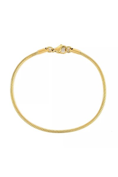 ESJ Paslanmaz Çelik Italyan Yılan Zincir Unisex Bileklik 3 Mm 17+5 Cm Mt845